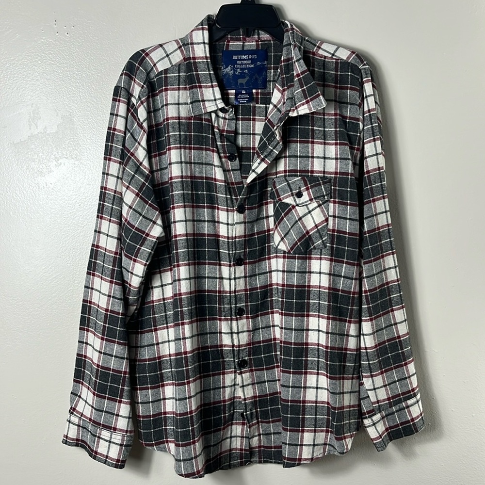 Bottoms Out Outdoor Collection Red/Black Flannel Men’s Size XL